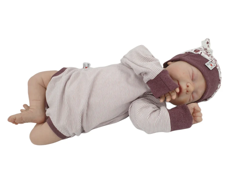 Mitwachs-Body | Babyset Altrosa Streifen – kurz & lang bis Gr. 98 | Handmade