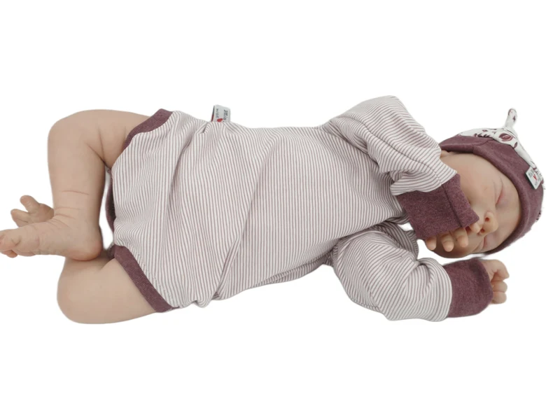 Mitwachs-Body | Babyset Altrosa Streifen – kurz & lang bis Gr. 98 | Handmade