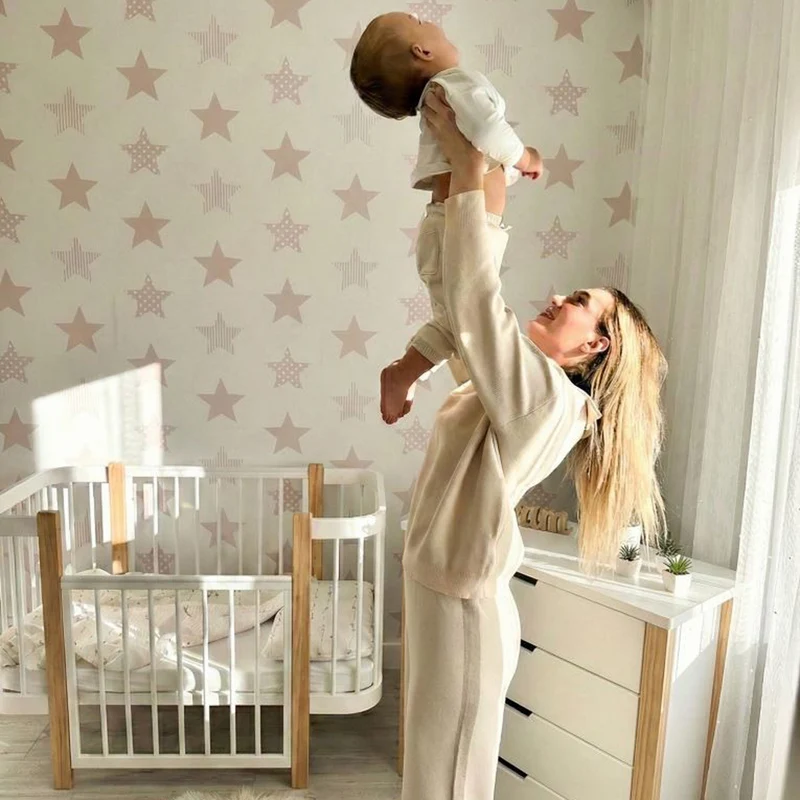 Babybett Beistellbett Elly aus Buchenholz mit Matratze, Natur/Weiß