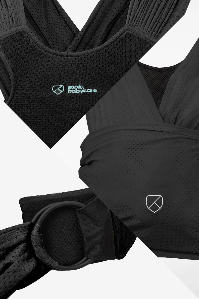CUDDLE BREEZE Newborn Watersling Baby Wrap - Black