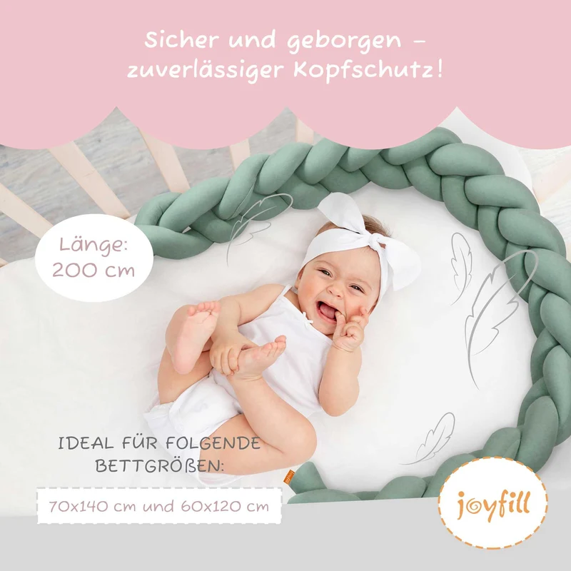 Bettumrandung - Geflochtene Nestchenschlange 200cm