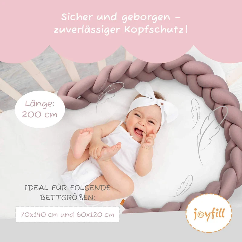 Bettumrandung - Geflochtene Nestchenschlange 200cm