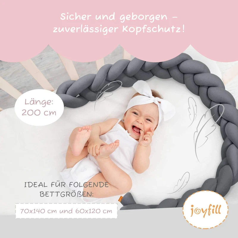 Bettumrandung - Geflochtene Nestchenschlange 200cm