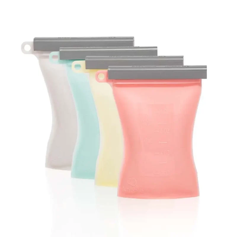 Junobie Reusable Silicone Breastmilk Storage Bags- 4pk