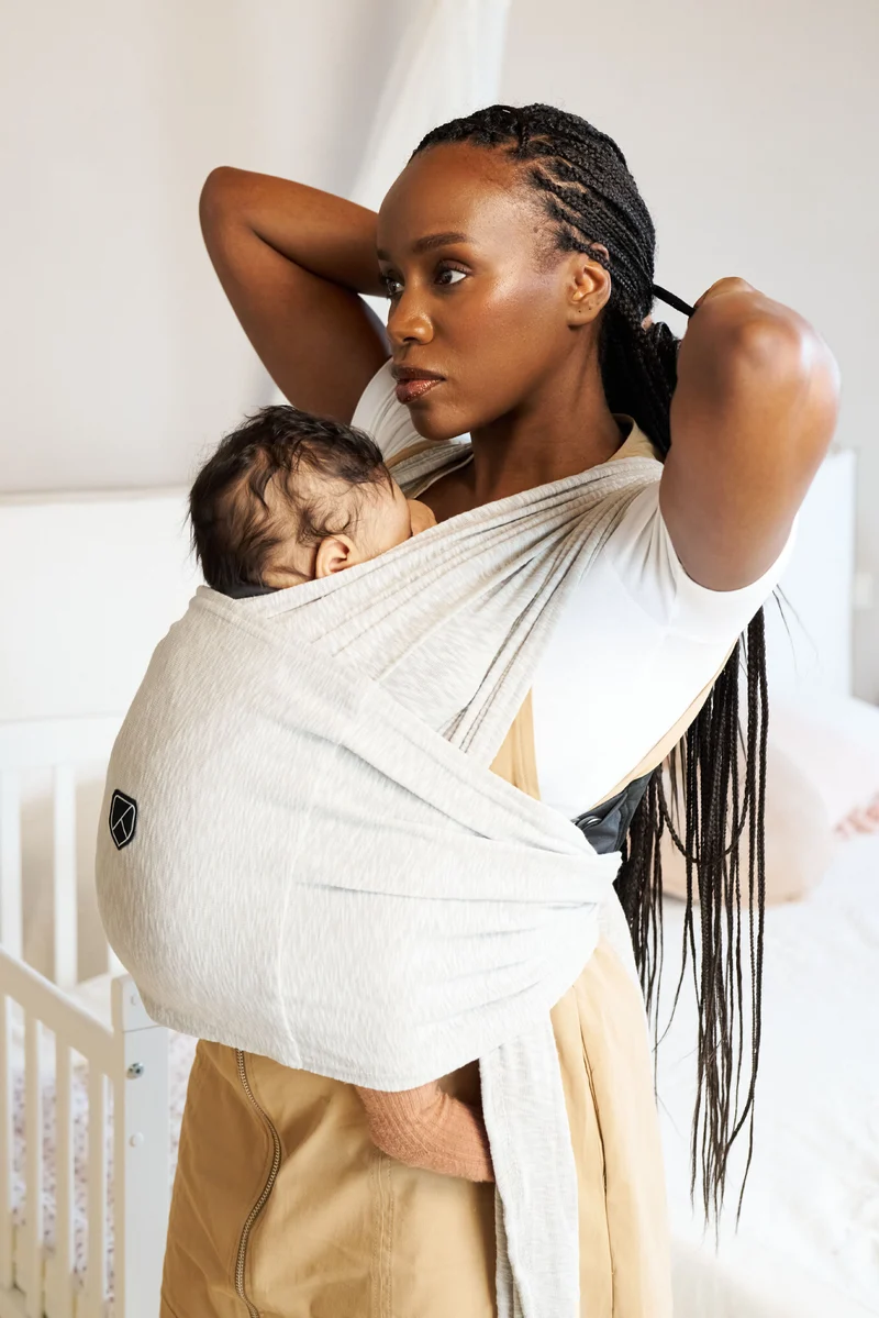CUDDLE BAND Newborn Baby Wrap - Light Grey