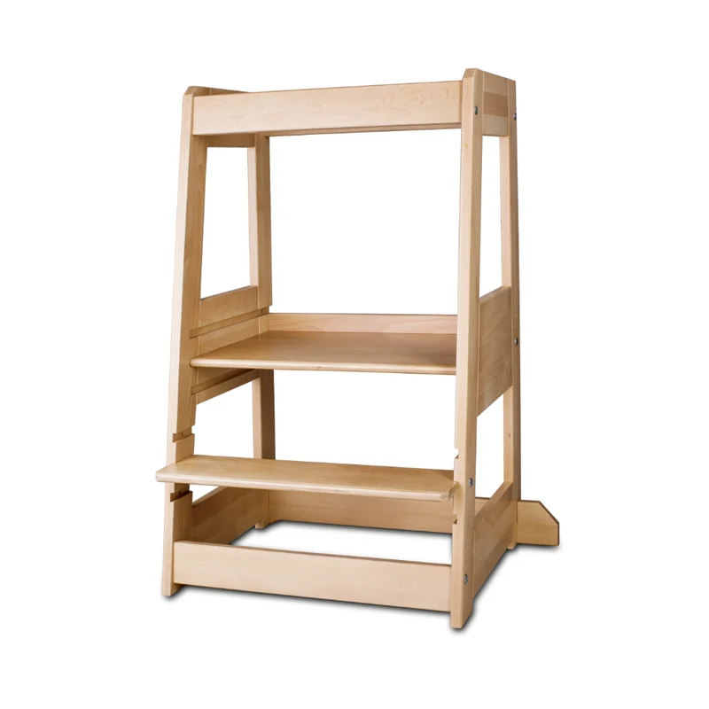 Outlet-Deal TiSsi® Lernturm Felix Geschwisterlernturm, Zwillingslernturm, Kindertritt, Holz
