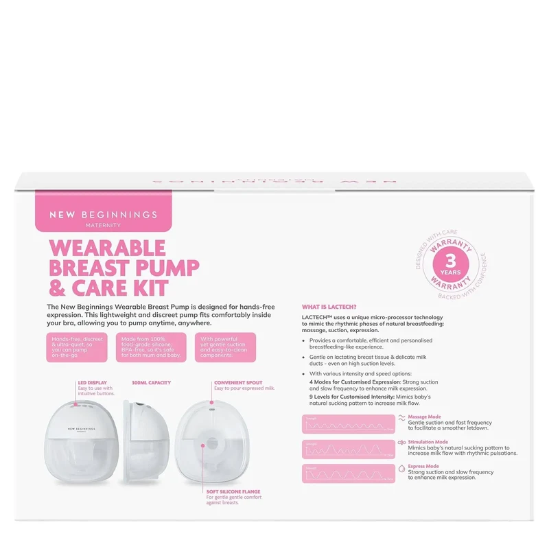New Beginnings Wearable Breast Pump & Care Kit