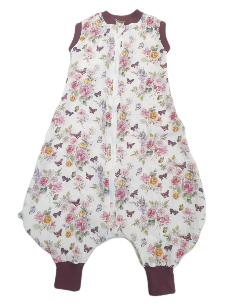 Mutzelpumper Schlafsack mit Füßen, Gr. 50-104 Blumen 2 von Atelier MiaMia