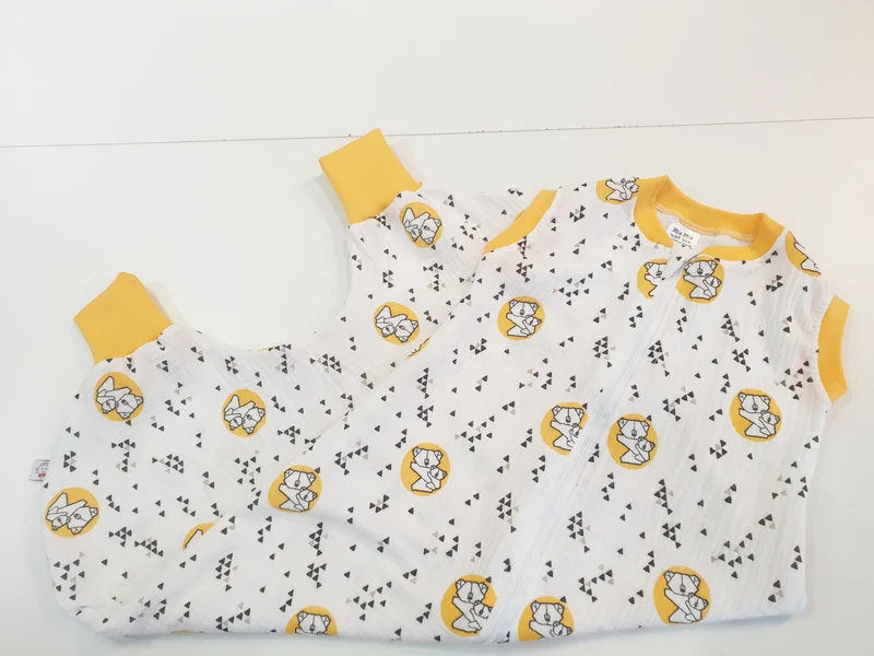 Mutzelpumper Schlafsack mit Füßen, Gr. 50-104 Bär von Atelier MiaMia