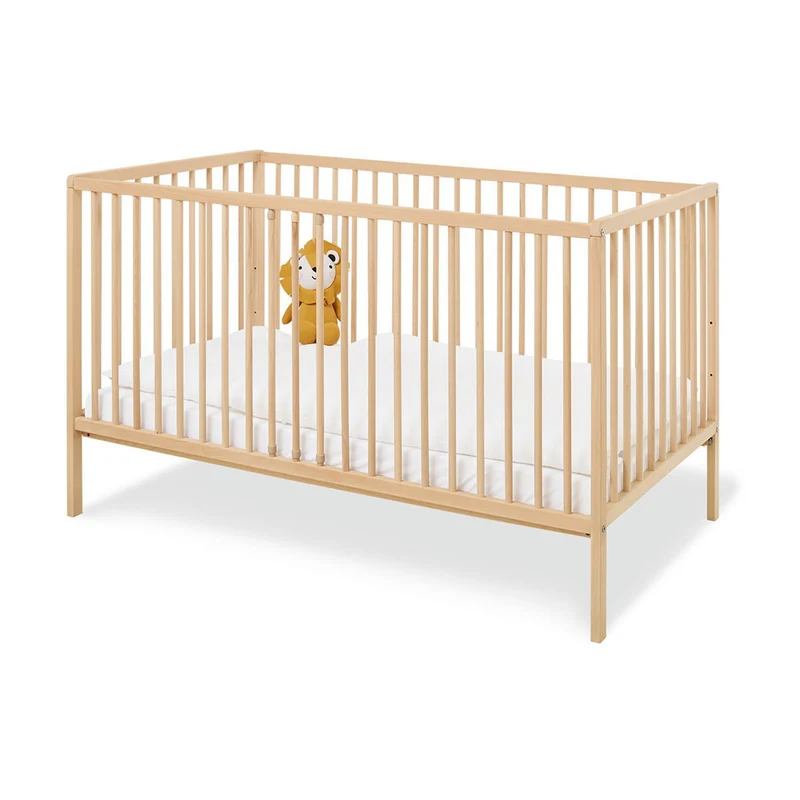 Babybett Hanna 70x140 cm aus Buchenholz, höhenverstellbar
