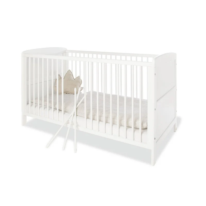 Babybett Viktoria 70x140 cm, höhenverstellbar & umbaubar