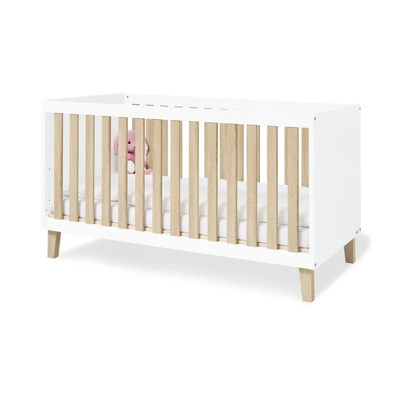 Babybett Lumi 70x140 cm, höhenverstellbar & umbaubar