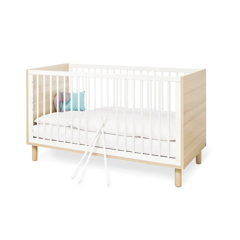 Babybett Flow 70x140 cm, höhenverstellbar & umbaubar