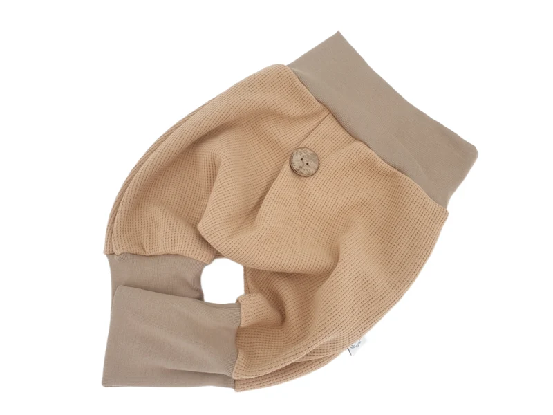 Coole Pumphose | Babyset Dunkelbeige – kurz & lang bis Gr. 140 | Handmade