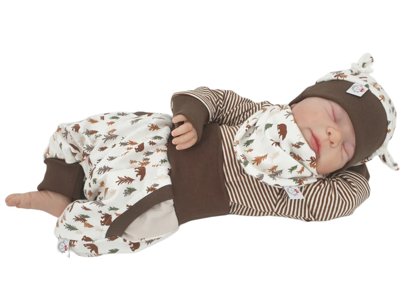 Coole Pumphose | Babyset Waldtiere Natur – kurz & lang bis Gr. 140 | Handmade