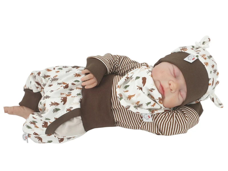 Coole Pumphose | Babyset Waldtiere Natur – kurz & lang bis Gr. 140 | Handmade
