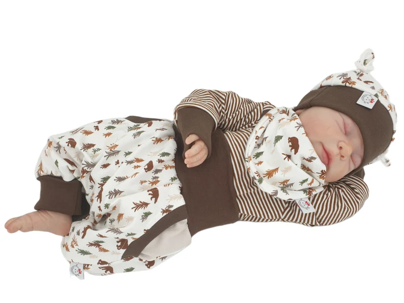 Coole Pumphose | Babyset Waldtiere Natur – kurz & lang bis Gr. 140 | Handmade