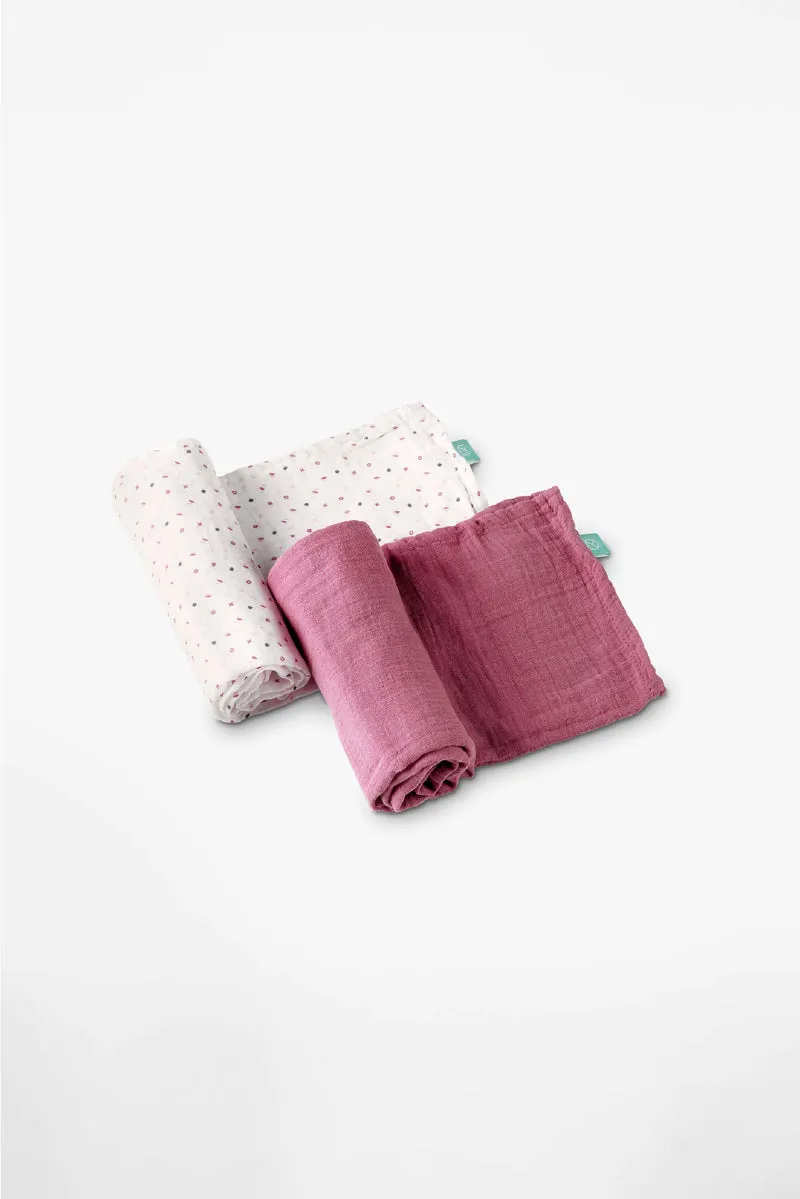 SOFT TOUCH 120x120 Newborn muslin cloths - Purple