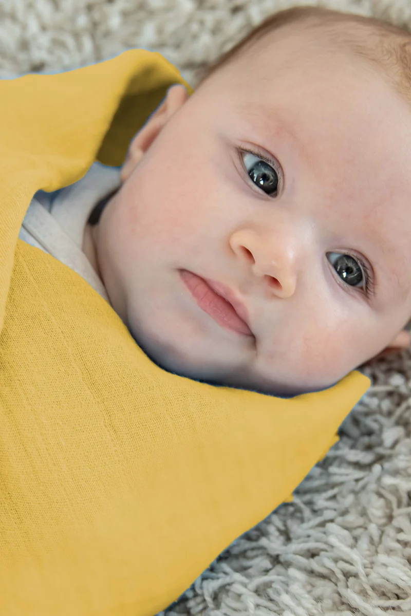 SOFT TOUCH 120x120 Newborn muslin cloths - Yellow