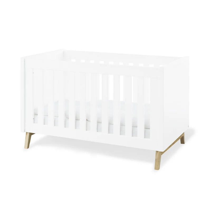 Babybett Riva 70x140 cm, höhenverstellbar & umbaubar