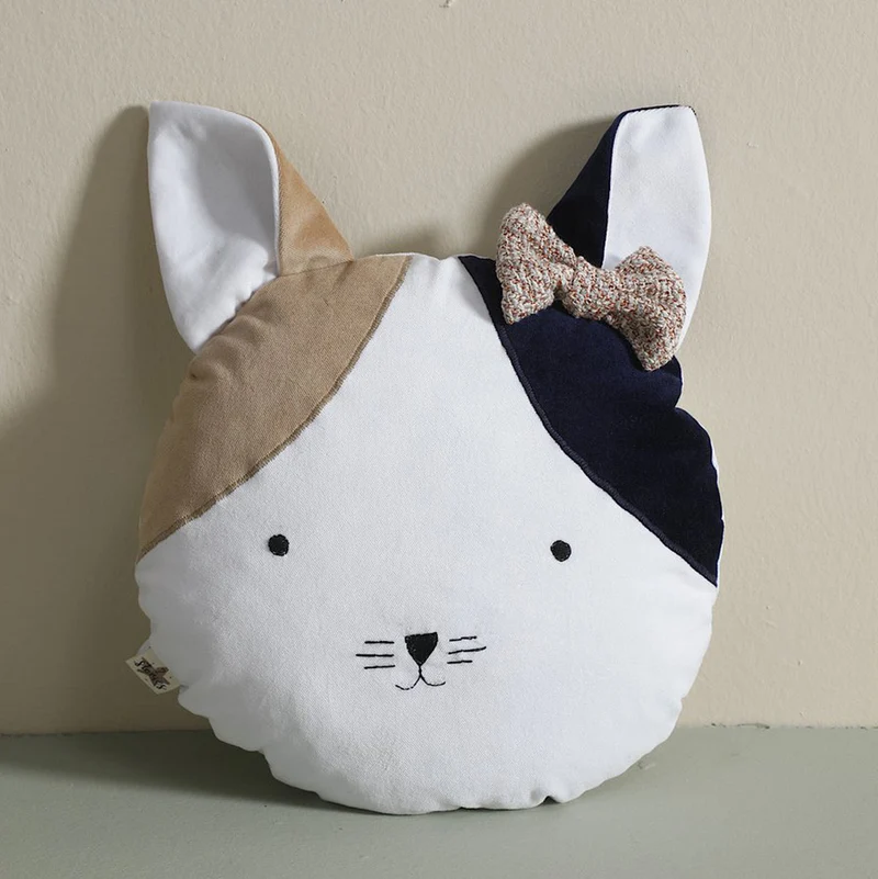 Katzen Kissen 35x42 cm, Samtstoff