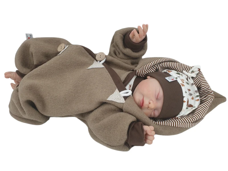 Walk - Overall Baby Kind von 50 bis 110 Designer Walkoverall beige/braun --walk von Atelier MiaMia