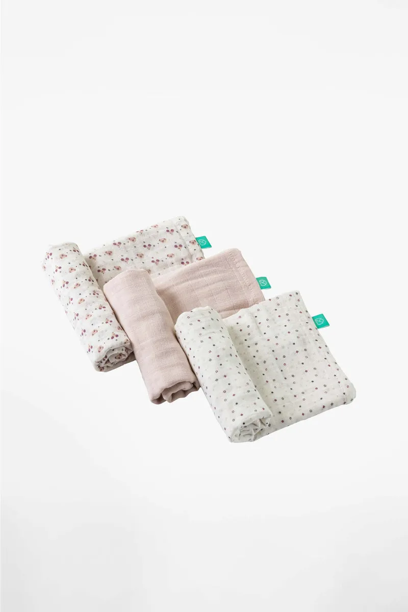 SOFT TOUCH 80x80 Newborn muslin cloths - Pink