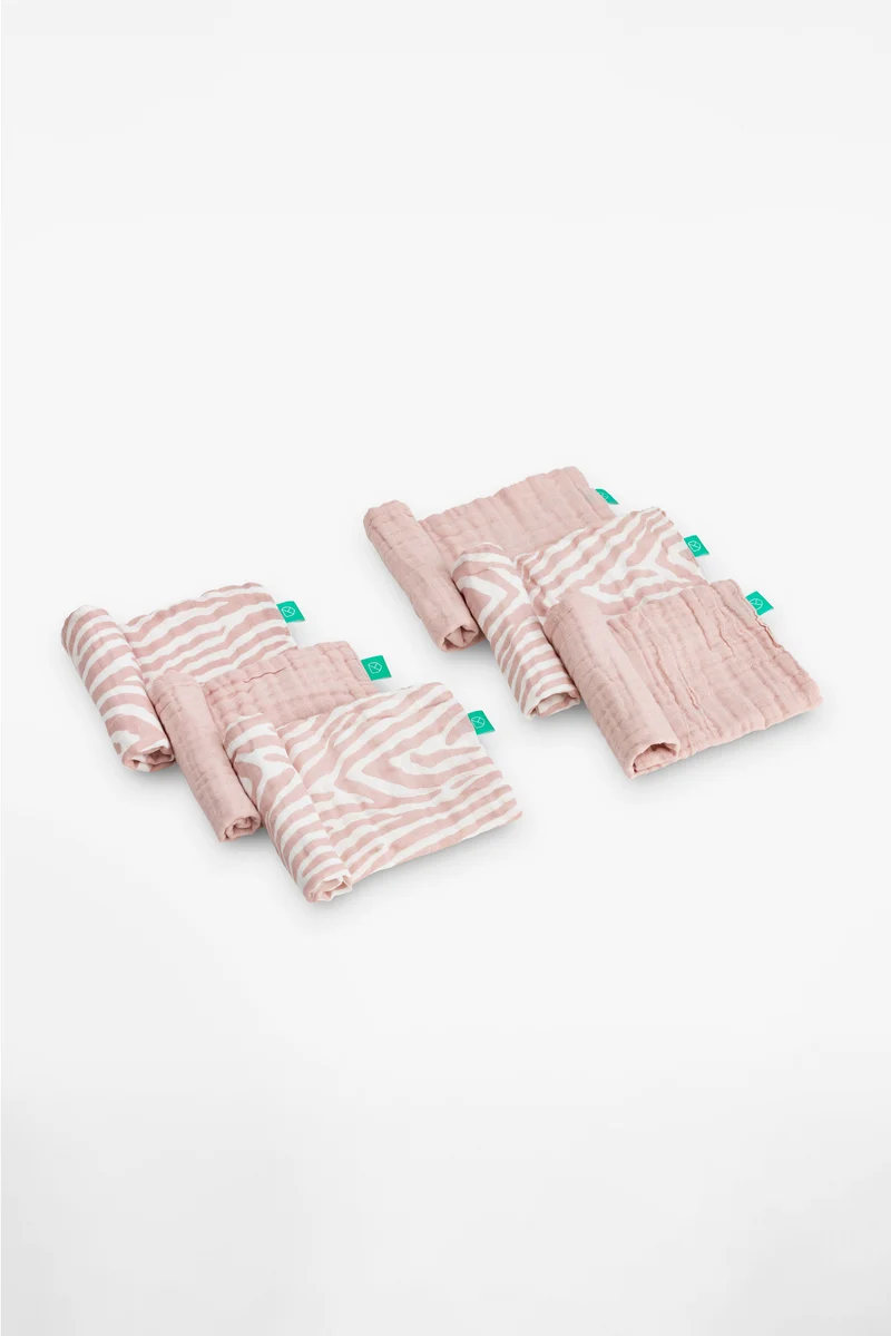 SOFT TOUCH 30X30 Newborn muslin cloths - Tiger Pink