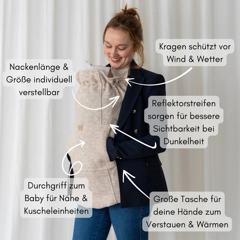 Tragecover Wollwalk beige