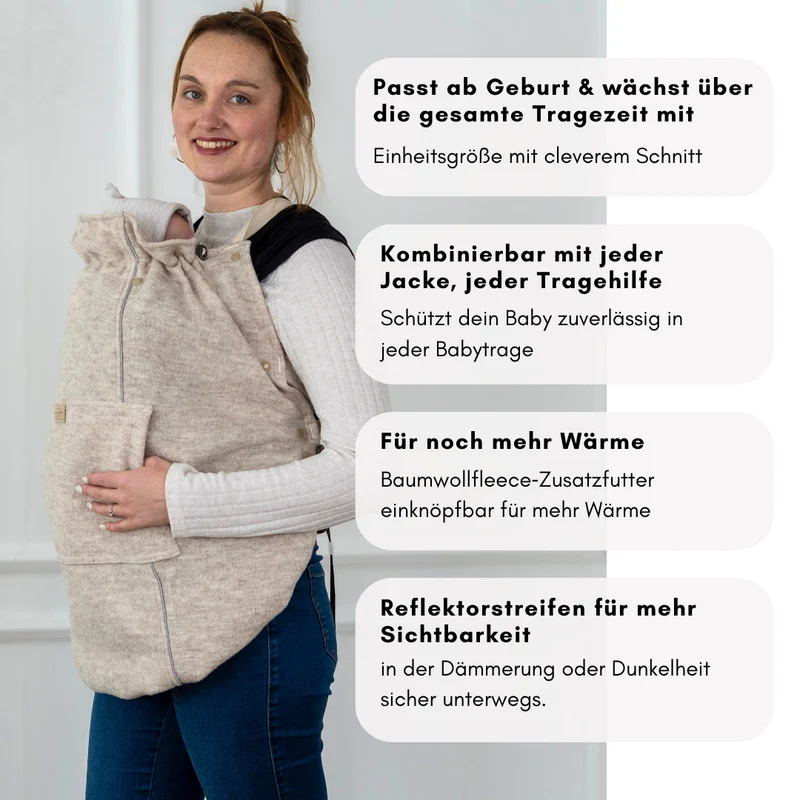 Tragecover Wollwalk beige