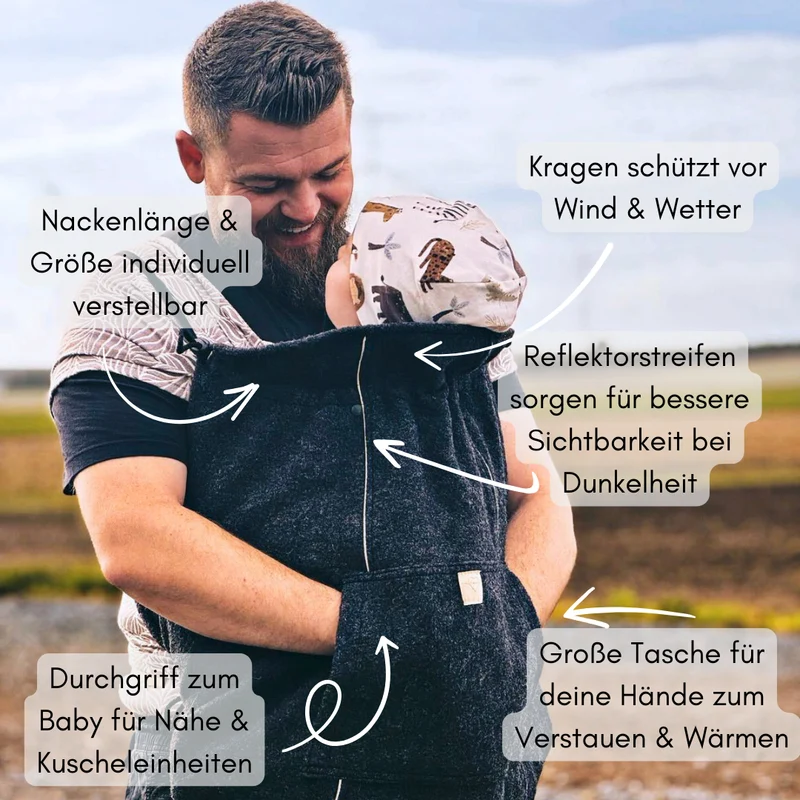 Tragecover Wollwalk anthrazit