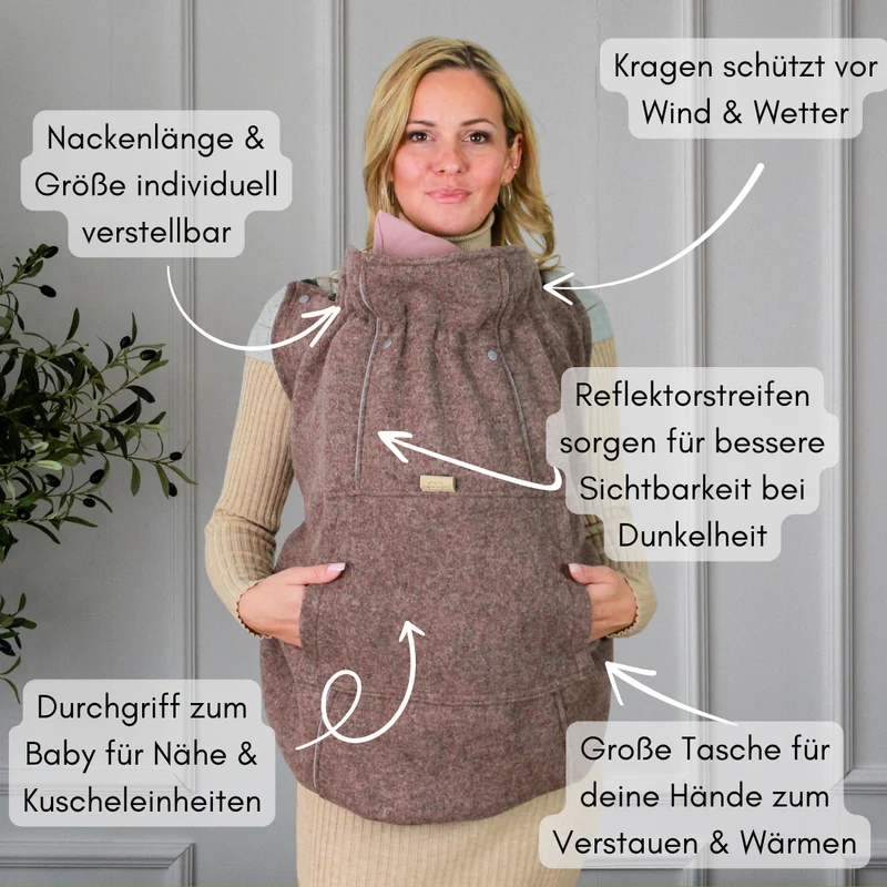 Tragecover Wollwalk haselnuss