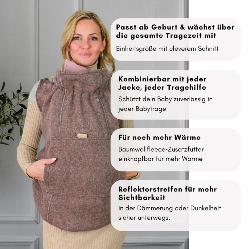 Tragecover Wollwalk haselnuss