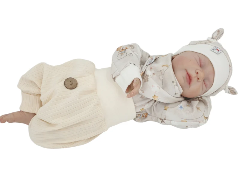 Coole Pumphose | Babyset creme – breite Rippe, kurz & lang bis Gr. 140 | Handmade