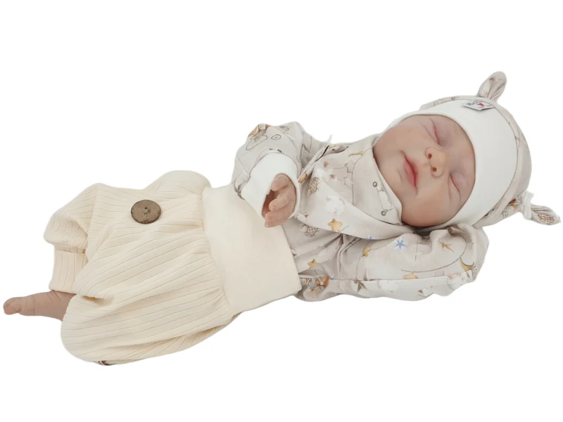 Coole Pumphose | Babyset creme – breite Rippe, kurz & lang bis Gr. 140 | Handmade