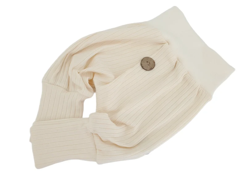 Coole Pumphose | Babyset creme – breite Rippe, kurz & lang bis Gr. 140 | Handmade
