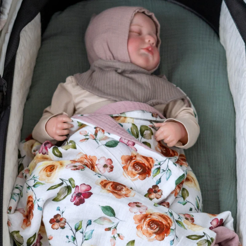 Musselin Babydecke 100×70 cm – Leicht, weich & perfekt für Frühling und Sommer