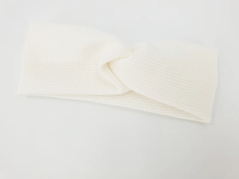 Haarband Waffeljersey creme von Atelier MiaMia