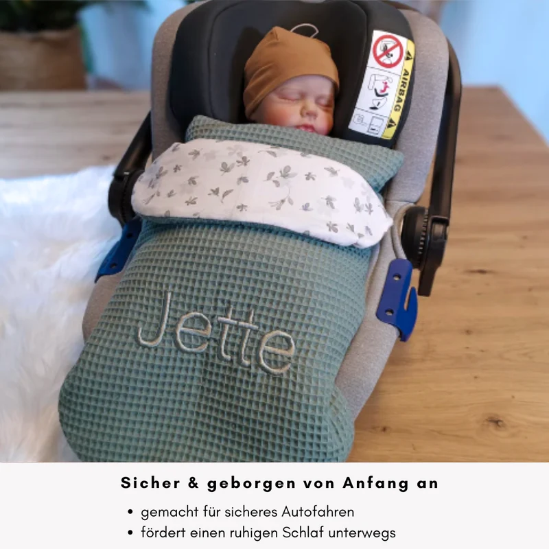 personalisierte Einschlagdecke Frühling & Sommer (Waffelpiqué & Jersey)