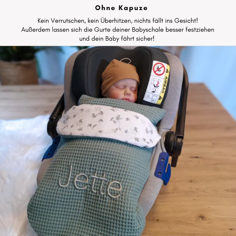 personalisierte Einschlagdecke Frühling & Sommer (Waffelpiqué & Jersey)