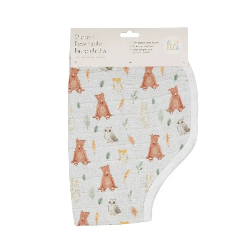 All4ELLA Organic Burp Cloth 2pk