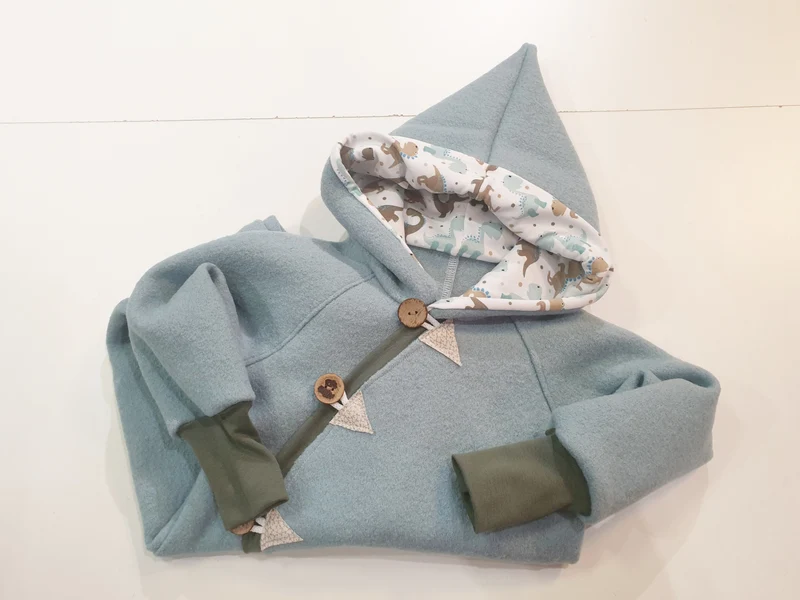 Walk - Overall Baby Kind von 50 bis 110 Designer Walkoverall mint Dinos von Atelier MiaMia
