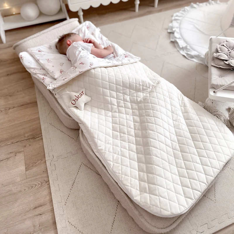 Kinderschlafsack Set | Premium Baumwolle & Samt