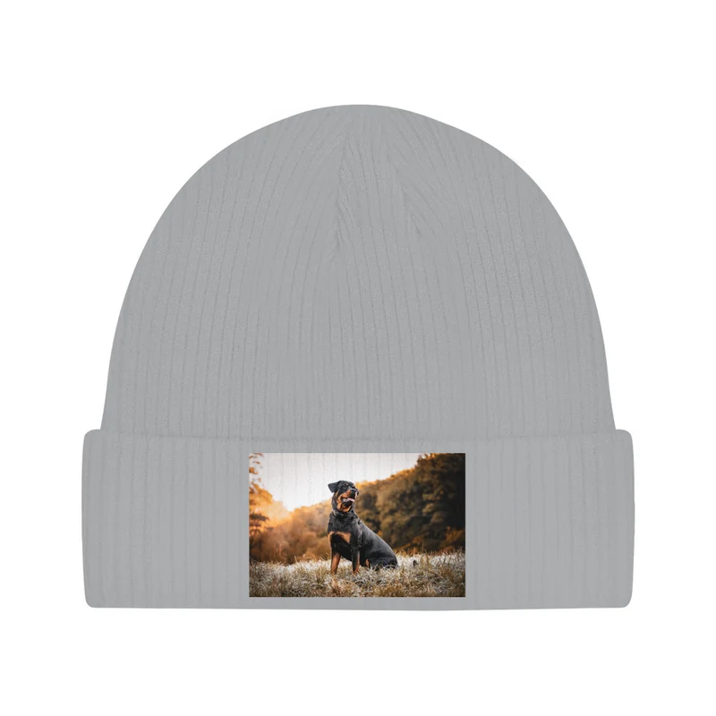 Foto Beanie - individuelle Strickmütze