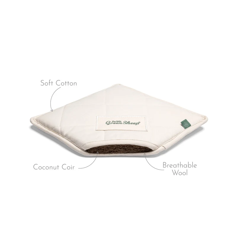 Biologisch gebreide Mozesmand set incl natuurlijk matras - New Edition