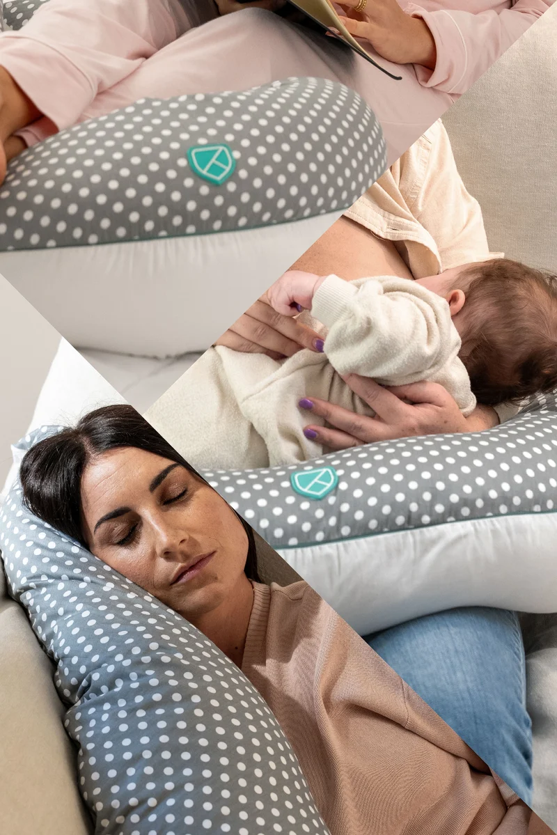 HUGS Pregnancy and Breastfeeding Pillow - Grey