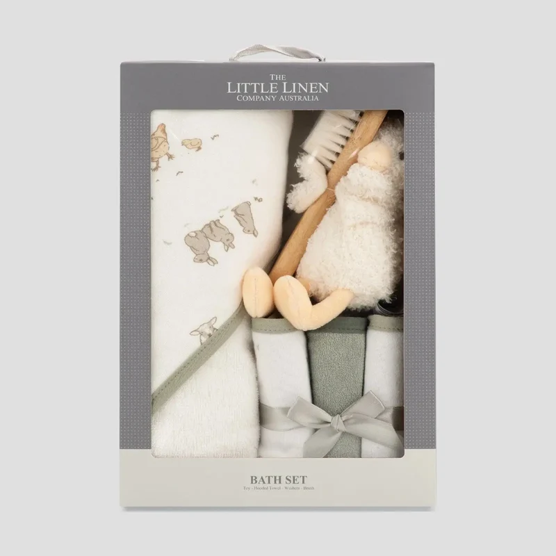 Little Linen Bath Gift Set - Fuzzy Duck