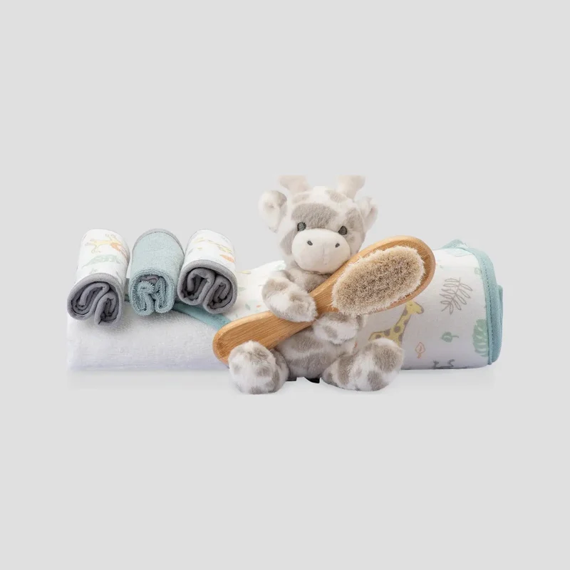 Little Linen Bath Gift Set - Savanna Giraffe