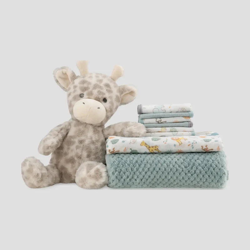 Little Linen Boxed Gift Set - Savanna Giraffe