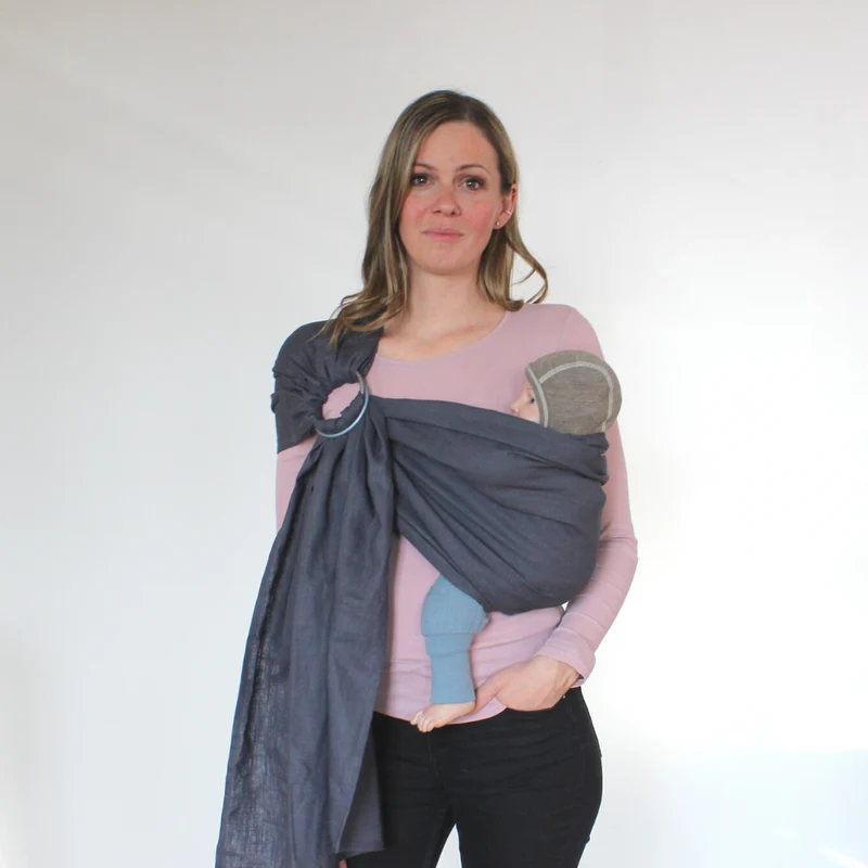 Ring Sling aus Leinen - Viola -